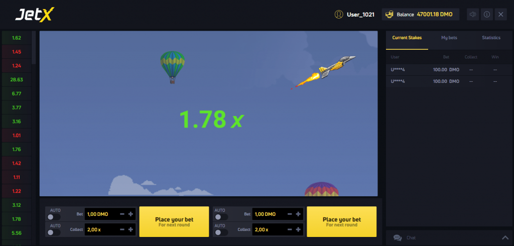 JetX-Spiel wie aviator.