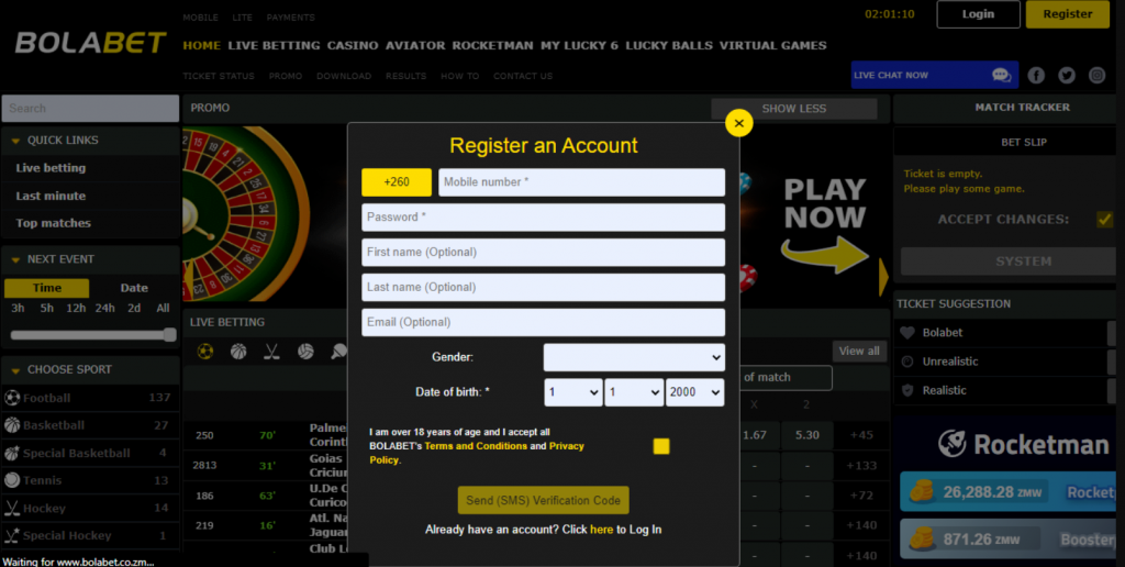 Bolabet Aviator Register and Login.