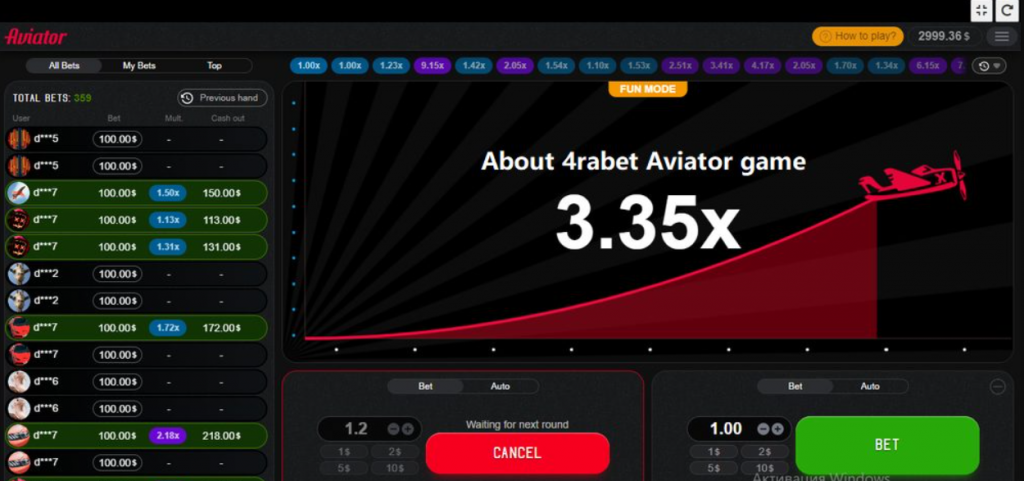 4Rabet Casino Aviator App.