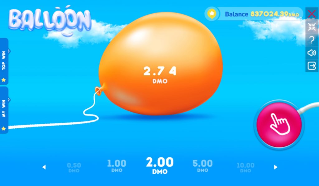Game balloon crash.